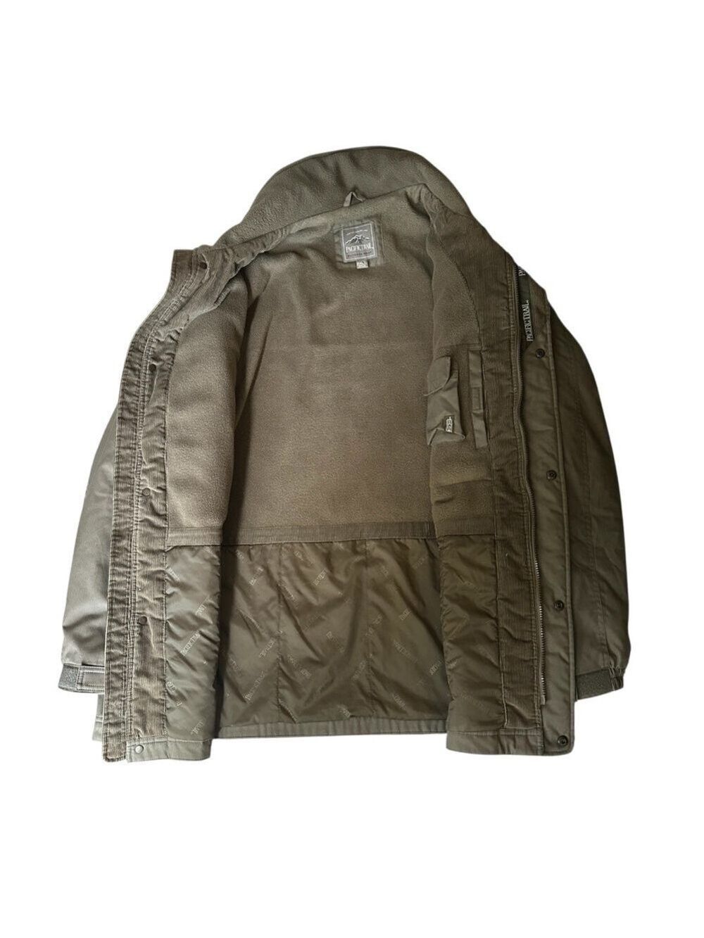 Vintage 90s Pacific Trail Jacket XXLT Outdoors Windbreaker Parka Bomber Olive - Picture 3 of 12